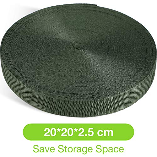 Shappy Tree Tie Strap Garden Webbing Strap Garden Plant Supports Tree Tie Staking and Guying for Outdoor Use, Plant Supports, Grafting, Straightening Supplies(Dark Green,443 Feet x 1 Inch) 443 Feet x 1 Inch Dark Green