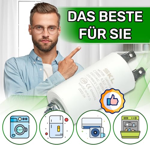 Capacitor 6.3µf CBB60 Rated Voltage 450 V Starting Capacitor ONIX TECH