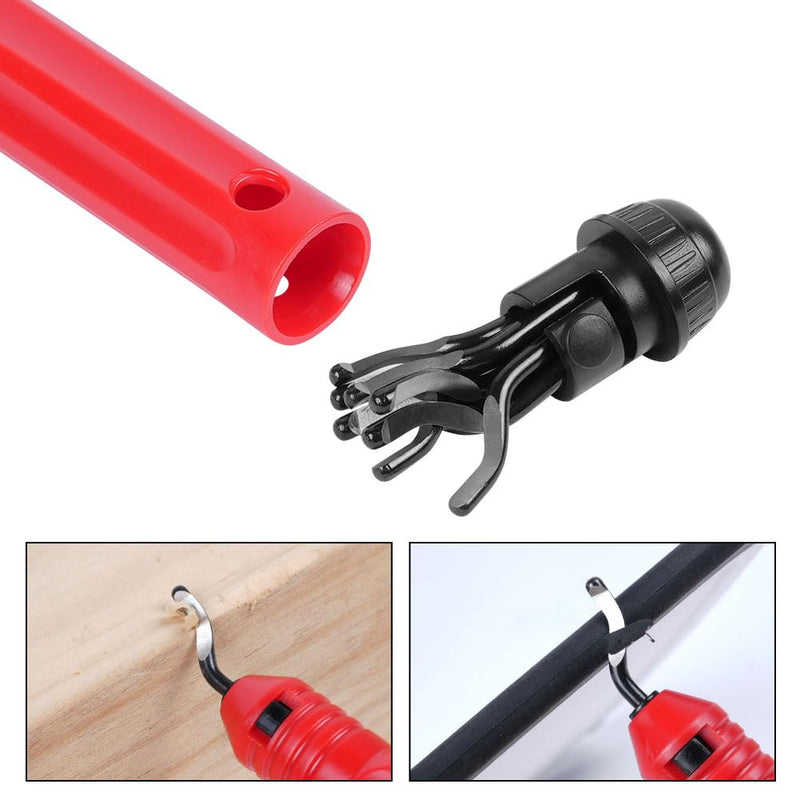 flintronic deburring tool universal, hand deburring tool with 10 replacement blades, 360° rotating blade cutting tool for 3D printers, plastic, aluminum and stainless steel (1 tool + 10 blades) #2 red