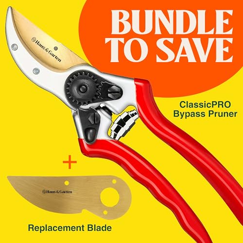 Haus & Garten ClassicPRO Titanium Bypass Pruning Shears and Replacement Blade Bundle