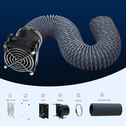 YOOPAI 3D Printer Enclosure Fan Fume Extraction Kit for 3D Printer Cover, Drain Tube with Low Noise Exhaust Fan