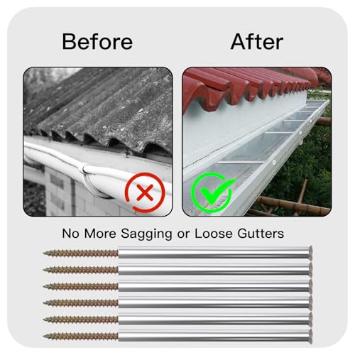 Gutter Screws 7 Inch White 20-Pack Stainless Steel Self Tapping White 2