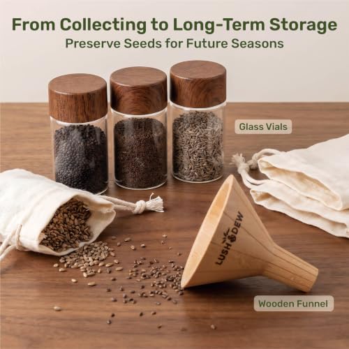 Lush&Dew Seed Saving Collecting Survival Kit, Garden Tools, Gardening Gifts Seed Saving & Collecting Kit