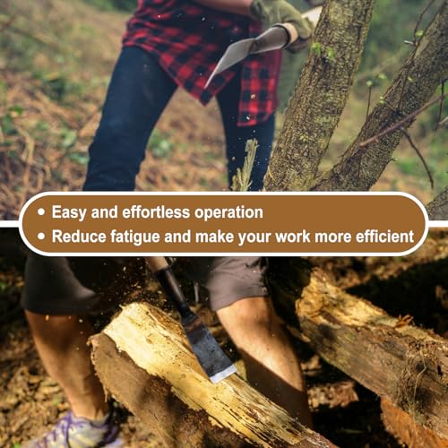 2 Pcs 26.5 Inch Bark Spud Debarking Tool Long Steel Curved Blade Log Peeler Tools with Comfortable Wooden Handle, Bark Removal Stripping Tool for Logs Without Damaging Wood 1