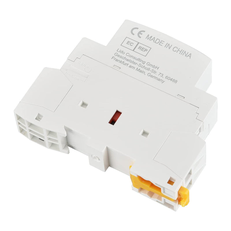 Heschen Household AC Contactor CT1-20 Ie 20A 2 Pin Two Normal Open 220V Coil Voltage 35mm DIN Rail Mounting