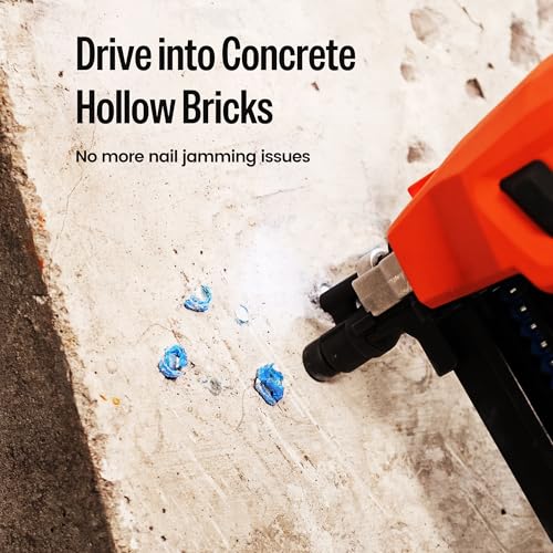 meite 12 Gauge Concrete Nail Drive Pins 7/8 Inch, Plastic Collated 1,000PCS 1 Box 7/8" Concrete Nails