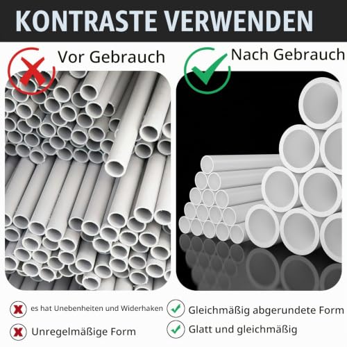 Multi Calibrator/Deburring for Multilayer Pipes 16-20-25 mm, Calibrator Deburring for PEX-AL-PEX and Aluminum Composite Pipe, Calibrator Mandrel Plastic Precise for Pipe Calibration and Deburring