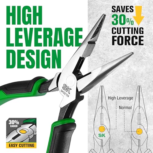 SK Pliers Set, 9.5'' Linesman, 8'' Diagonal & Needle Nose Pliers, 3-Piece 3-Piece Pliers Set