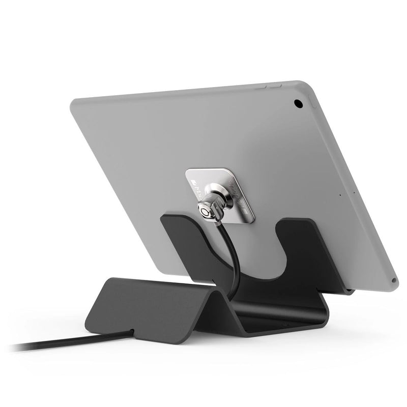 Universal Security Tablet Holder With Security Cable Lock and Plate, Black (CL12UTHBB)