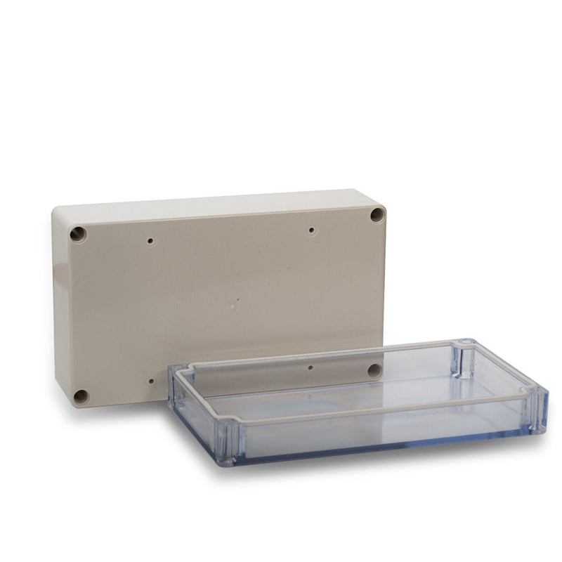 edi-tronic ABS empty housing transparent 158x90x60mm industrial housing IP66 plastic housing 158 x 90 x 60 mm lid clear