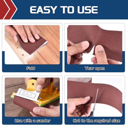 Sandpaper Roll 3Inch 75FT 240Grit Aluminum Oxide Emery Cloth Roll 3 Inch x 75 Feet 240 Grits