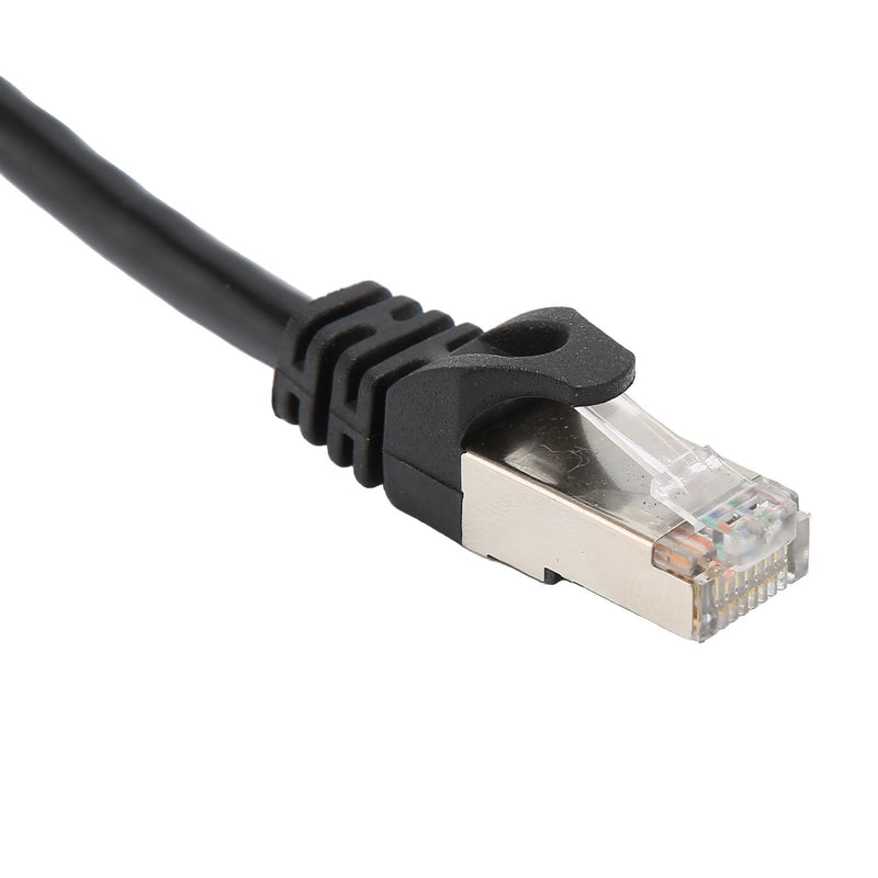 Emoshayoga Ethernet Splitter 1 to 4 , RJ45 Splitter Adapter Black 8 Pins 4xRJ45 Net Port Expand Access for Laptop