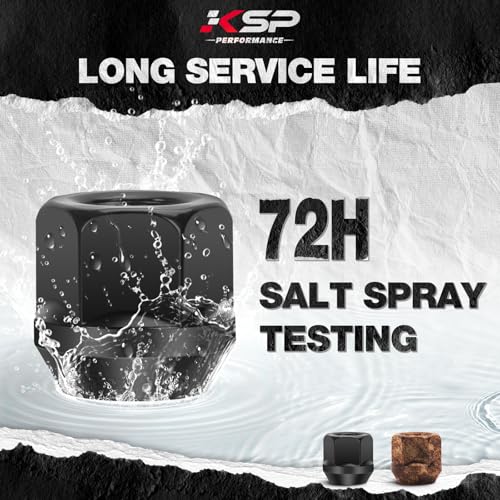 KSP M12x1.5 Open End Wheel Lug Nuts, 16PCS ATV Lug Nut 19mm 3/4" Hex 21mm 0.83" Height for Polaris Ranger 1000 XP RZR, Black Open Ended Cone Conical Taper Acorn Bulge Seat Wheel Nut for ATV Vehicles M12X1.5-Hex 19mm