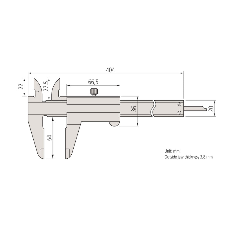 Mitutoyo 530-316 Vernier Caliper, Stainless Steel, Inch/Metric, 0-6" Range, +/-0.002" Accuracy, 0.0078" Resolution | Inch/Metric, +/-0.002" Accuracy, 0.0078" Resolution 0-6" 0.0078" +/-0.002"
