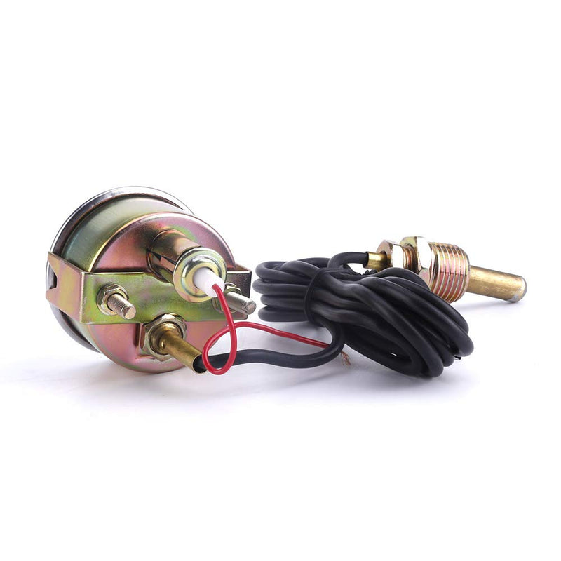 2'' inch 52mm Pointer Electrical Mechanical Car Water Temp Temperature Gauge Celsius & Fahrenheit Black Face Meter