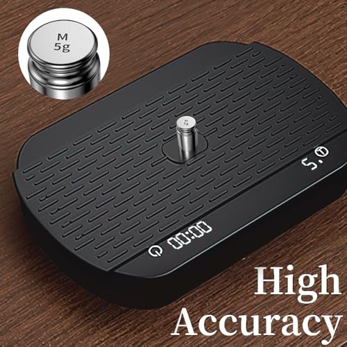 OBEST Digital Coffee Scale with Timer,Espresso Kitchen Scale Black