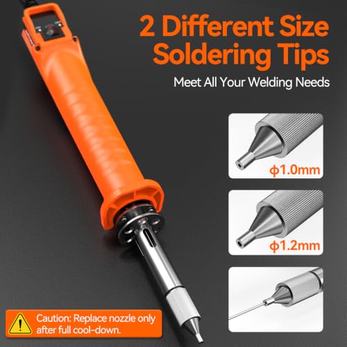 Preciva Desoldering Pump Solder Extractor Kit with 4 Desoldering Nozzles (1.0mm x 2+1.2mm x 2)