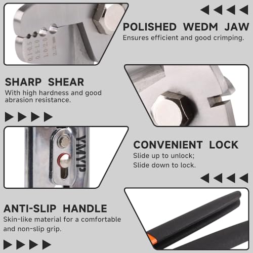 Up to 2.2mm Wire Rope Crimping Tool Kit, 99FT Stainless Steel Wire Rope (3 Sizes), 180 Aluminum Double Sleeves (3 Sizes), 10 Thimbles YEJ-122O+Loop&Rope&Thimbles Bag Kit