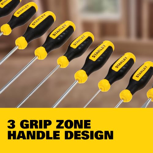 STANLEY Screwdriver Set, 10 Piece, Cross-Tip & Slotted (STHT60799)