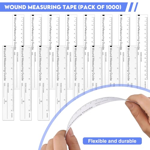 1000 Pcs Wound Measuring Ruler 6" Disposable Paper Tape Measure 1000