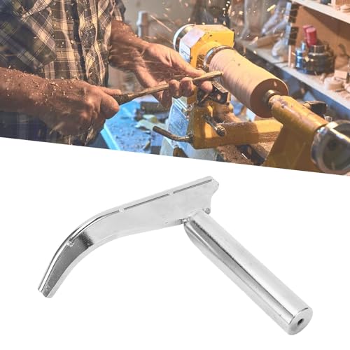 J-Curved Lathe Tool Rest for " (25mm) Post – -Duty Hardened Steel Woodturning Support with Curved & Stable Base