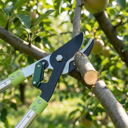 BeBecome 25"- 43" Tree Trimmer, Heavy Duty Bypass Loppers for Tree Branches, Sharp Steel Pruning Shears for 2 Inch Cutting, Garden Tool for Yard Trimming