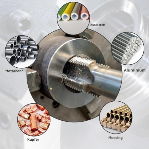 Screw Extractor and Pipe Tap 1/2 Inch and 3/4 Inch Pack of 4 | Pipe thread set left extractor screw remover professional for maintenance work valve tap removal damaged screws