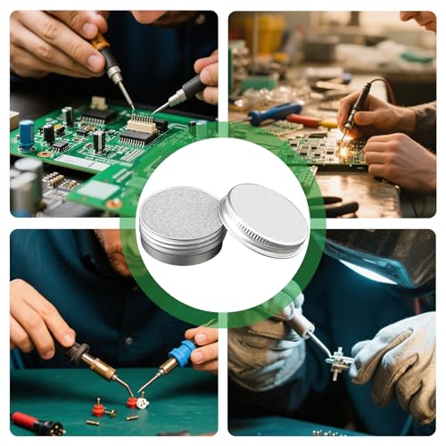 Soldering Tip Cleaner, Soldering Tips Reactivator, Soldering Iron Cleaner, Oxidised Soldering Accessories, Removable Oxide Layer, for Reactivating Oxidised Soldering Tips (Net Weight: 30 g Tub)