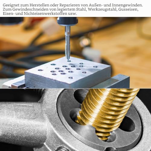 sourcing map Tap and die set, M16 x 2, left-hand thread thread die set, thread cutting tool M16x2
