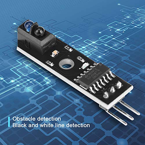 IR Infrared Obstacle Avoidance Sensor Module for 1 Channel 1 mm - 25 mm TCRT5000 Infrared Reflection Tracking Sensor Module Smart Car Black/White Line Detection Pack of 3 | Obstacle Avoidance 1 Channel Line Tracking for Smart Cars