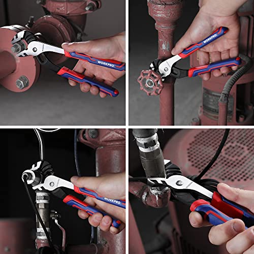 WORKPRO 3 Piece Groove Joint Plier Set 3pcs(12"+10"+8")