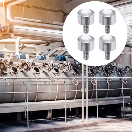 Flange Mount Nylon Ball Transfer Bearings 0.59Inch 99lbs Load Capacity Pack of 4