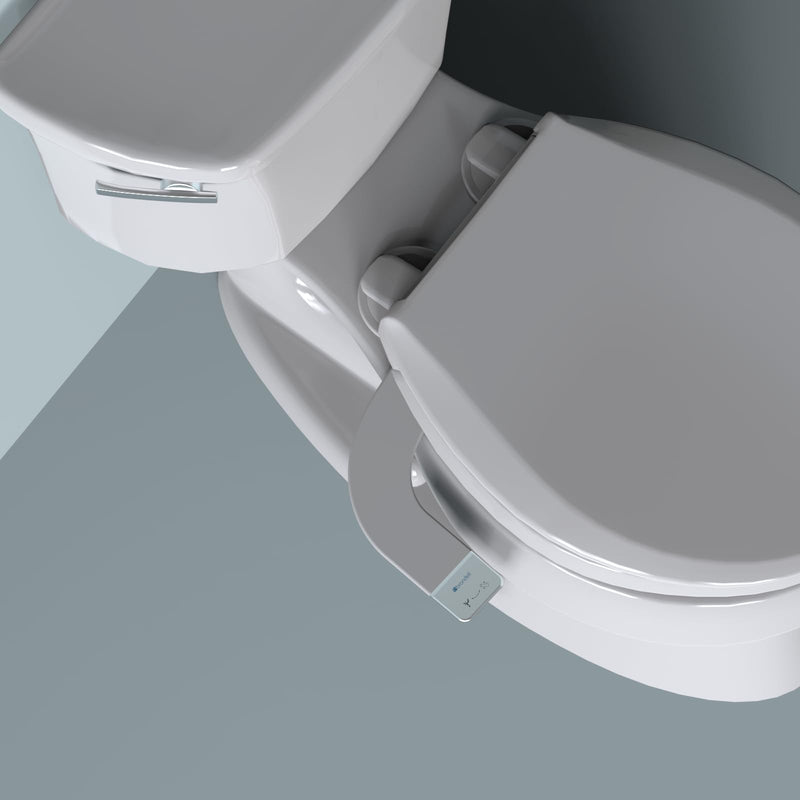 Brondell Bidet - Thinline SimpleSpa SS-150 Fresh Water Spray Non-Electric Bidet Toilet Attachment in White with Self Cleaning Nozzle and SafeCore Internal Valve x