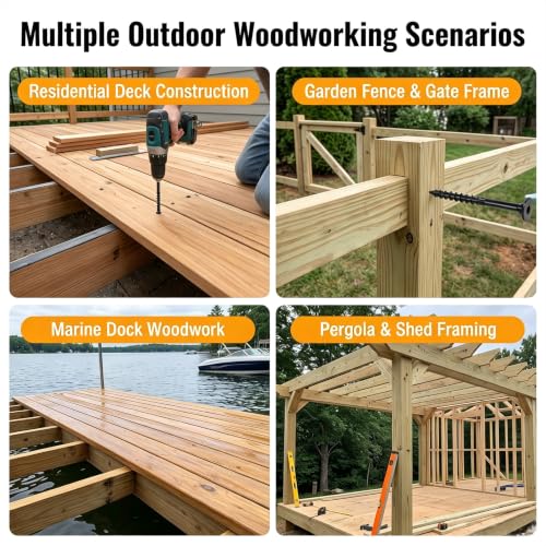 Outdoor Accents Structural Wood Screw Black,Heavy-Duty Outdoor Timber Screw