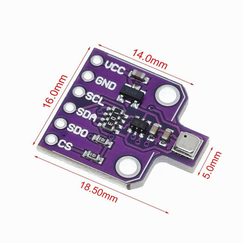 Hailege BME680 Temperature Humidity Sensor Module (Temperature/Humidity/Pressure/VOC Gas) High Precision Digital Environmental Monitoring Sensor with SPI IIC DC 5V4 in 1 Sensor
