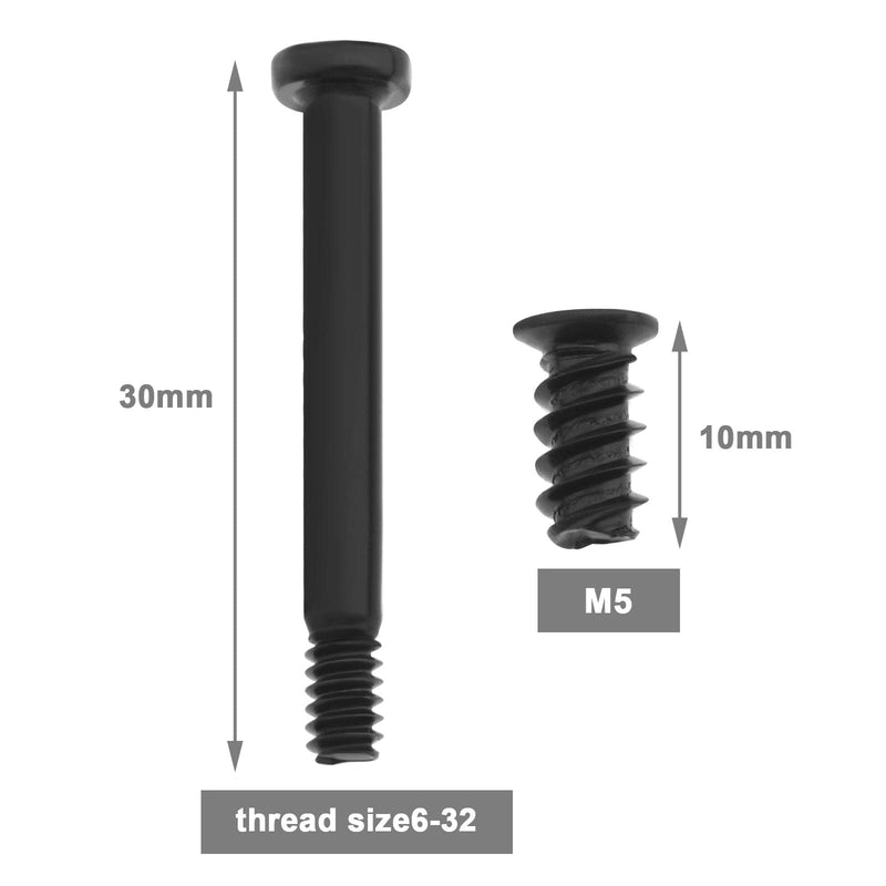 The Lord of the Tools 100PCS Computer Case Fan Screws Kit PC Fan Screws Housing Radiator Screws Computer Chassis Fan Components 50PCS #6-32x30mm & 50PCS M5x10mm Black