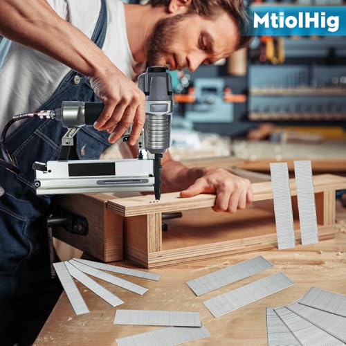 MtiolHig 18 Gauge Brad nails 2 inch, 1 1/2 inch, 1 1/4 inch, 1 inch, 5/8 inch | 5000 Count 18ga Brad Nails for Pneumatic, Electric Brad Nailer | Galvanized | Universal Brad Nails