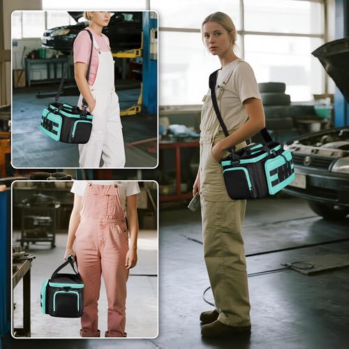 Tool Bag for Women, Tool Organizer with Anti-friction Bottom Turquoise
