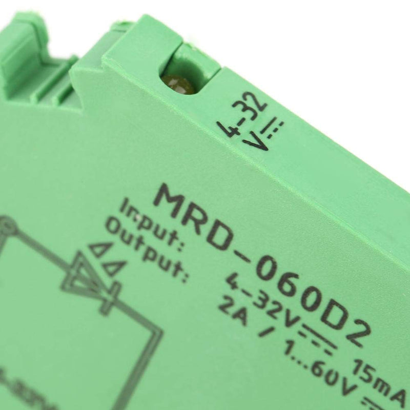 Solid State Relay Module, MRD-060D2, Ultra Thin 6.2mm Input 4-32VDC for DC Pneumatic Solenoid Valves, DC Solid State Relay Output