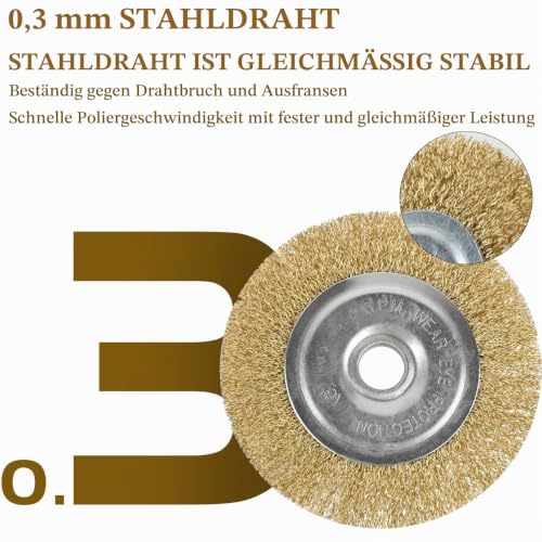Joint Brush Set of 4, Compatible with Gloria Multibrush and Other Wire Brushes, 115 x 16 mm Weedbrush Accessories, Replacement Brush