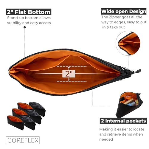 COREFLEX 6pack Tool pouch zipper bags plus 12inch Small Tool Bag