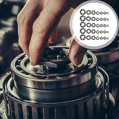 210 Pcs Internal Tooth Locking Washers Carbon Steel Bearing Clamping Rings Quick Lock Washers for Industrial Machinery Automotive Use with Corrosion Resistance 1