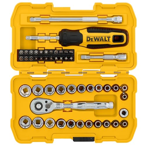 DEWALT 1/4" Drive 50 Pc Mechanics Tool Set (DWMT45422) STANDARD NEW 1/4" 50 Piece Set