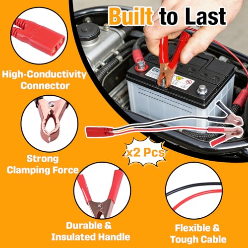 2Pcs PPTK0025 Battery Clamp Cable Clip Compatible with Power Probe 3/3S/3Ez 2-pack