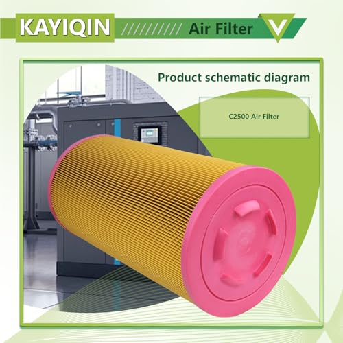 1613740800 54672522 C20500 KAYIQIN Air Filter for Air Compressor Replacement, Compatible with Each Series 1613-7408-00 6.2085.0 6211474300