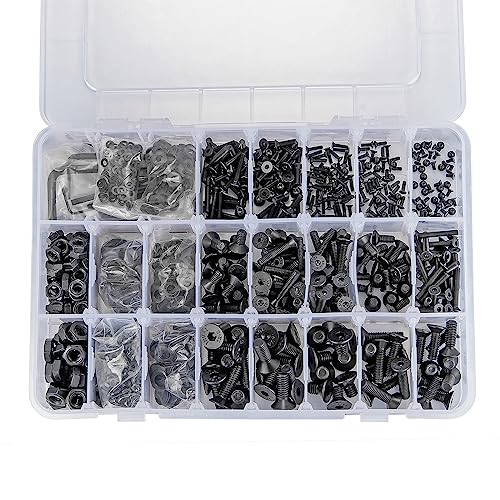 1310 Pcs M2 M3 M4 M5 M6 Hex Flat Head Screws for Home Fixation&Repairs X16-1310 M2 M3 M4 M5 M6 Flat Head Cap