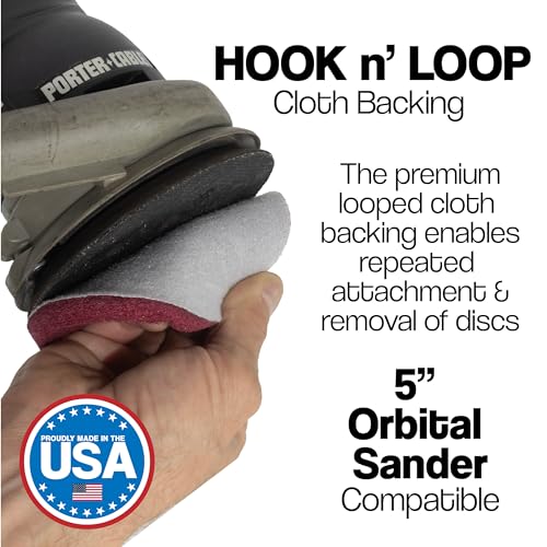 Maroon Non-Woven Surface Prep Set - 6" x 9" Finishing Pads (10 Pack) and 5" Orbital Sander Discs (10 Pack) - 320 Grit
