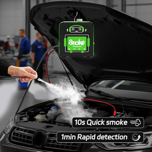 Solary Smoke Machine Leak Detection - Automotive Leak Detection Tool for Auto Repair Workshops Shop Maintenance Technicians, Ideal for Diagnosing EVAP System Issues Universal Version Green