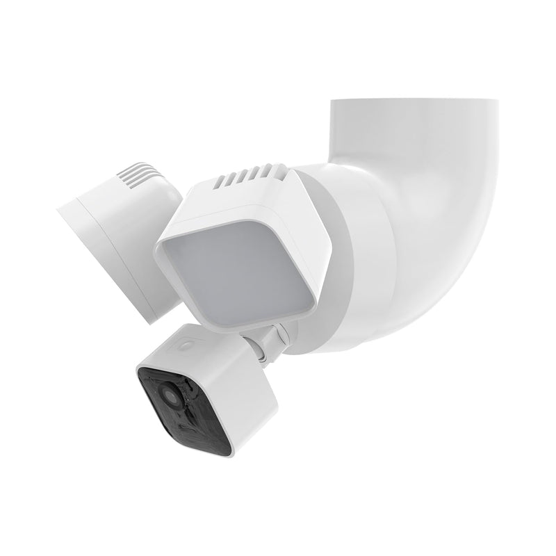 Holicfun Eave Mount for Ring Floodlight Cam Wired Plus/Pro, Ring Smart Lighting Floodlight Wired, Blink Wired Floodlight Camera, Wyze Floodlight Camera v2/Pro, and Roku Floodlight Camera - White