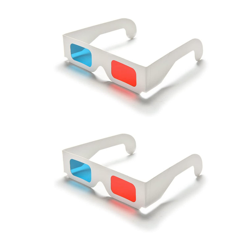 100 Pairs 3D Cardboard Glasses Universal Anaglyph 3D Glasses Cardboard Paper Red Blue Cyan or Movie (100 Pairs) 100 Pairs
